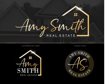 Realtor Logo Design, Realtor branding template, Real Estate Logo, Gold Key and House Logo, Luxury Modern Logo, Realtor signs and stamps 504