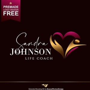 Life coach logo, Psychology logo, Love and support symbol, Therapist logo, Supportive therapy logo, Counseling logo, Hand, Heart, Happy 519