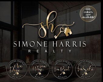Real Estate Logo, Realtor Logo, Premade Logo, Modern Logo, House Key Logo, Realty Branding, Watermark Logo, Signature Logo, Business Logo451