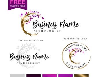 Life coach logo Tree logo Psychology logo Counseling logo Watermark logo Online therapy logo Holistic logo Yoga logo Photography logo 394