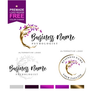 Life coach logo Tree logo Psychology logo Counseling logo Watermark logo Online therapy logo Holistic logo Yoga logo Photography logo 394