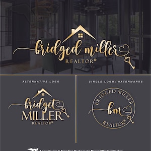 Realtor logo, Real estate logo, Real Estate logo design, Realty branding Realtor House Marketing Logo Watermark and Broker Branding Set 416