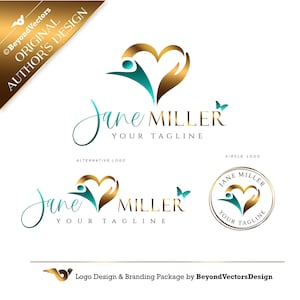 Life coach logo, Therapist logo, Psychology logo, Love and support symbol, Supportive therapy logo, Counseling logo, Hand, Heart, Happy 487