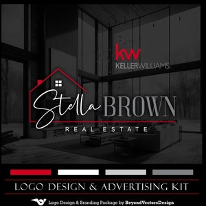 Real Estate Logo, Real Estate Agent Logo, Realtor logo, Real Estate Logo Design, Keller Williams Brand, PDF , Realtor advertising set 442m