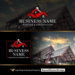 Roof company logo, Roof structures, Roofing logo, Roofing business logo, Roofing services logo, House reconstruction, Construction logo 575