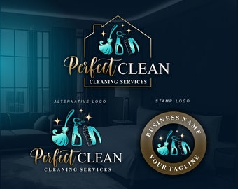 Cleaning service logo, Cleaning logo template, Cleaning logo design, cleaning company logo, Cleaning business branding, Cleaning logo 421 2