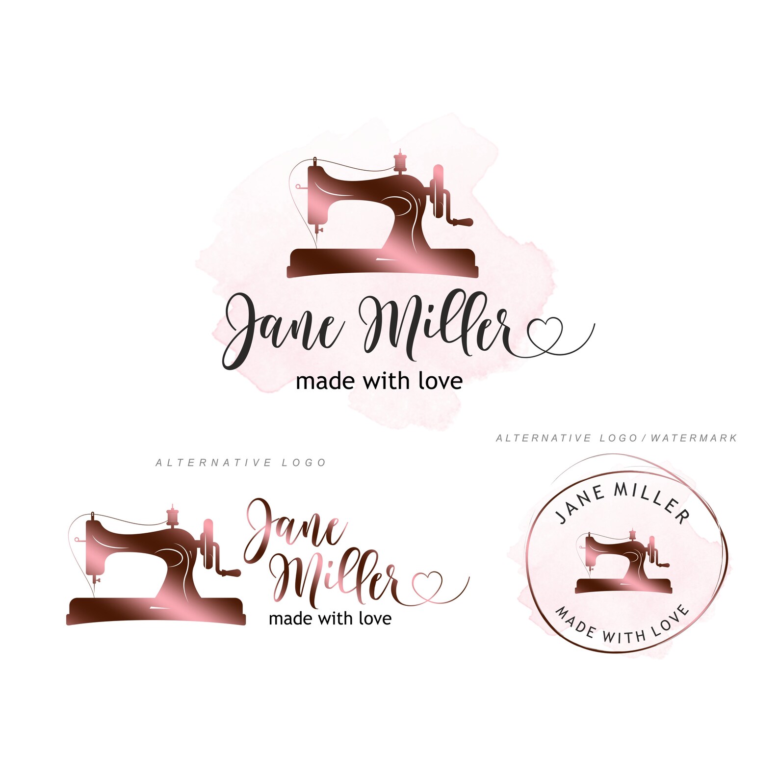 Sewing Machine logo Sewing shop branding Premade Logo Sewing Etsy