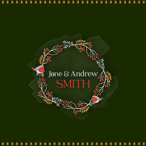 Aangepaste naam logo ontwerp, familie logo, kerstcadeau tags, kerstkaarten, kerst ontwerpset, premade familie logo, cadeau logo kit 646