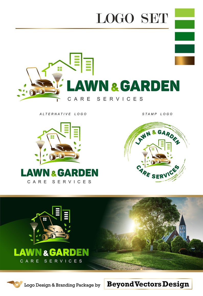 Lawn Mowing Logo, Garden Care Logo, Lawn Mower Brand, Garden Care ...