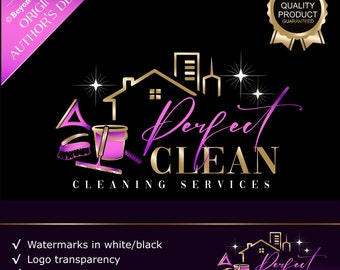 Cleaning logo kit, Cleaning logo design, Cleaning service logo, Cleaning logo template, cleaning company logo, Cleaning logo  branding 545