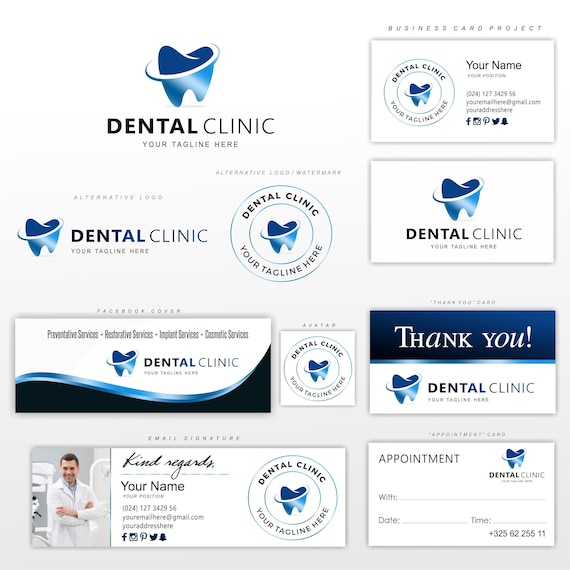 Dental Logo Tooth Premade Logo Dentist Logo Branding Kit Etsy Dental Logo Tooth Premade Logo Dentist Logo Branding Kit Etsy