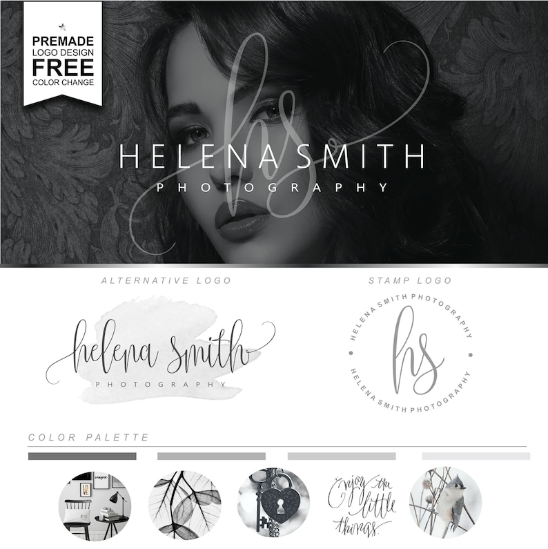Premade Branding Kit - Watermark Logos - Photography Logo Set ...
