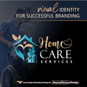 Home Health Care Logo, Senior Care Logo, Hospice Care Logo, Healthcare Logo, Nurse Home Care Logo, Elderly Care logo, Caregiver Logo 726