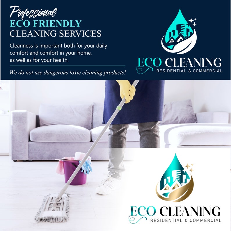 Cleaning logo, Cleaning kit, Cleaning service logo, Cleaning business logo, Cleaner logo, Cleaning logo design, Eco Cleaning company logo