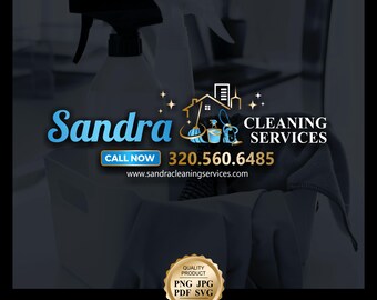 Cleaning Services Logo & Branding Set | Professional Cleaning Business Logo Design 763