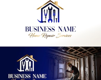Home repair service logo, House handyman logo, Maintenance Construction Business remodeling logo, Roofing services logo, Homemaker logo 651