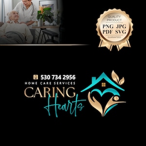 Home healthcare logo PNG, Home care logo, Nurse home care logo, Elderly healthcare heart logo, Nursing home logo set, Elderly care logo 650