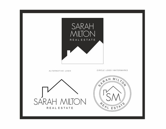Modern Realtor Logo Black And White Logo Real Estate Etsy