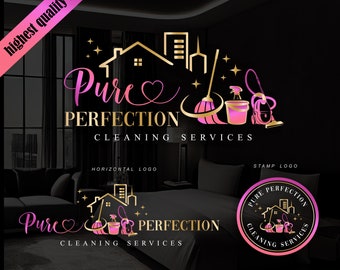 Cleaning Services Logo, Housekeeping Logo, Professional Cleaning Business Logo, Premade Home Office Cleaners Logo Cleaning Service Logo 647