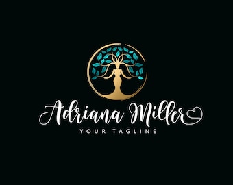 Life coach logo Tree logo Psychology logo Counseling logo Watermark logo Online therapy logo Holistic logo  Life coaching logo Yoga logo 434