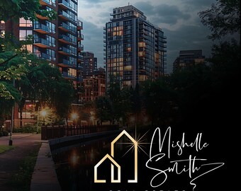 Premade Real Estate Logo Design | Modern House Logo | Realtor Branding Kit | Minimal Property Logo 03