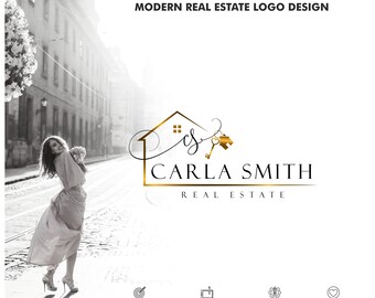 Semi-Custom Logo Design | Premade Real Estate Logo Design | Modern House Logo | Realtor Branding Kit 07