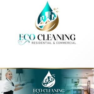 Cleaning logo, Cleaning kit, Cleaning service logo, Cleaning business logo, Cleaner logo, Cleaning logo design, Eco Cleaning company logo