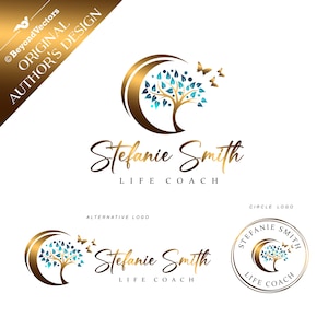 Life coach logo, Therapist logo, Psychology logo, Tree of life logo, Moon logo, Healing logo, Holistic logo, Wellness coach logo, Logo 640