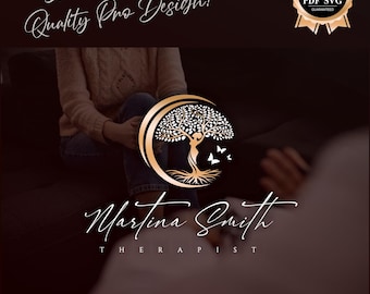 Therapy logo design, Psychology, Holistic Life Coach, Wellness, Mental Health, Tree of life logo 758