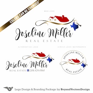 Realtor logo, Real estate logo, Real Estate logo design, Realtor Branding set, Remax colors logo,  Watermark Logo, Business Logo 415