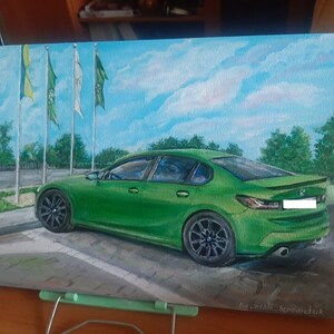 Custom Car Portrait, Gift for Car Lover, Custom Car Watercolor Painting, Father&#39;s Day Gift from Daughter, New Car Gift, Gift for Car Lover