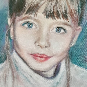 Gekleurd portret op maat, pasteltekening, familieportret, portret van foto, cadeau-idee voor moeder, vader, vrouw, echtgenoot, kinderen en anderen