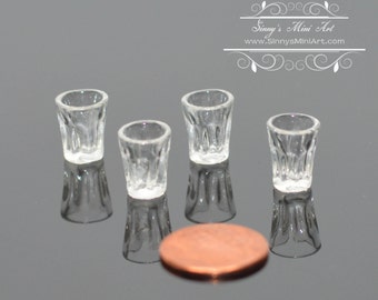 Closeout HB515 Dollhouse Miniature Green Decanter /& 2 Glasses