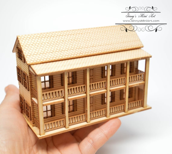 Kit 1 144 Laser Cut Charleston Single Dollhouse Kit Diy Etsy