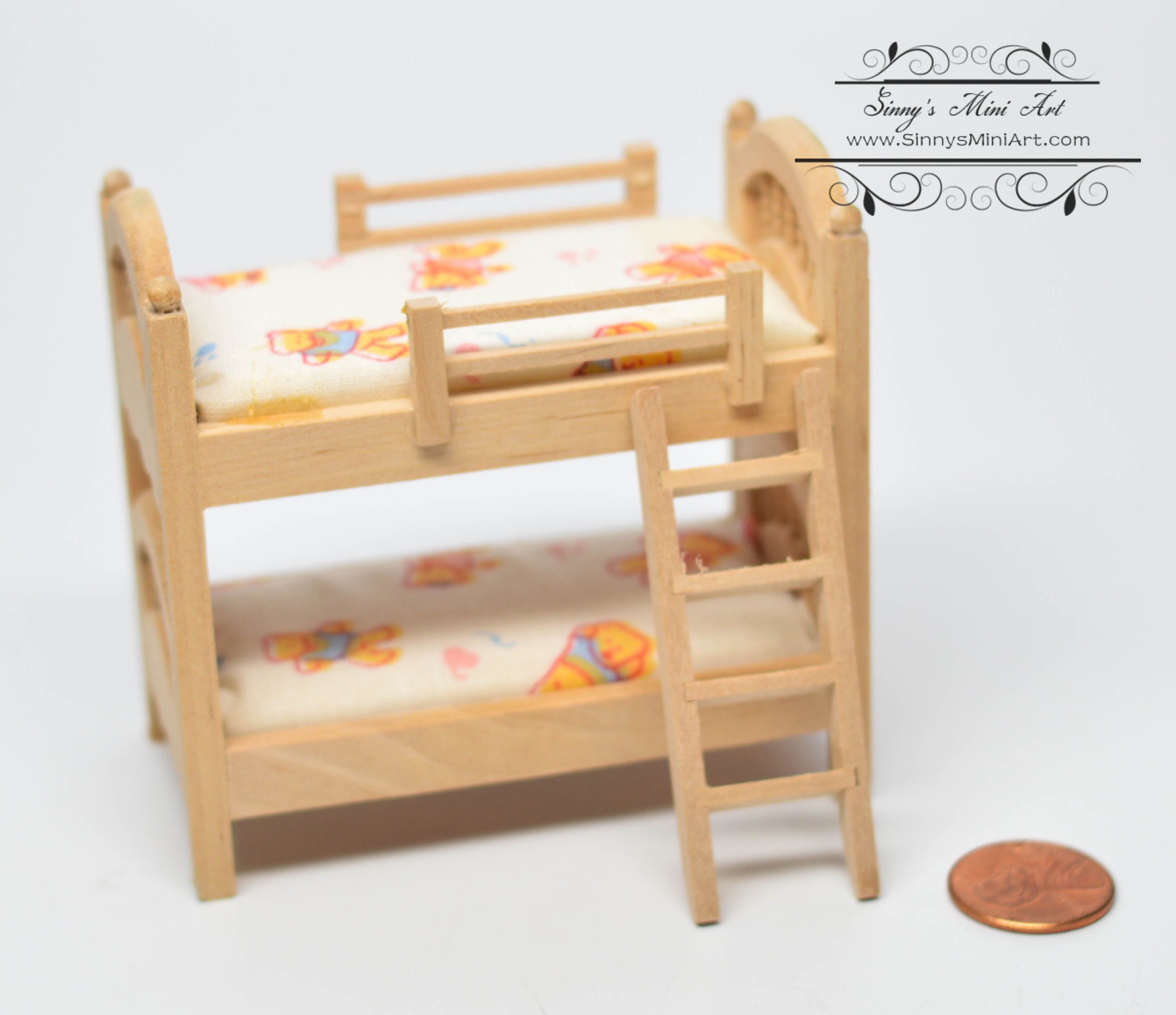 124 Dollhouse Miniature Bunk Beds/ Unfinished / Dollhouse Etsy