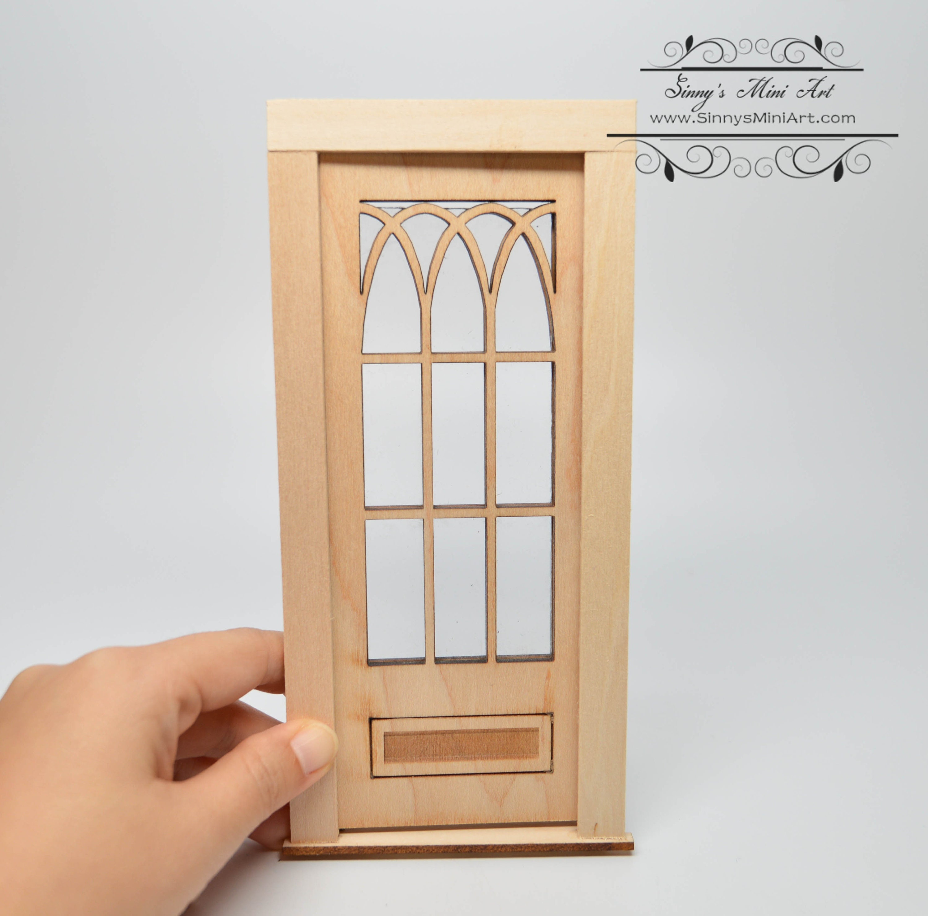 112 Dollhouse Miniature Arch Door/ Miniature Door AM 2316 Etsy