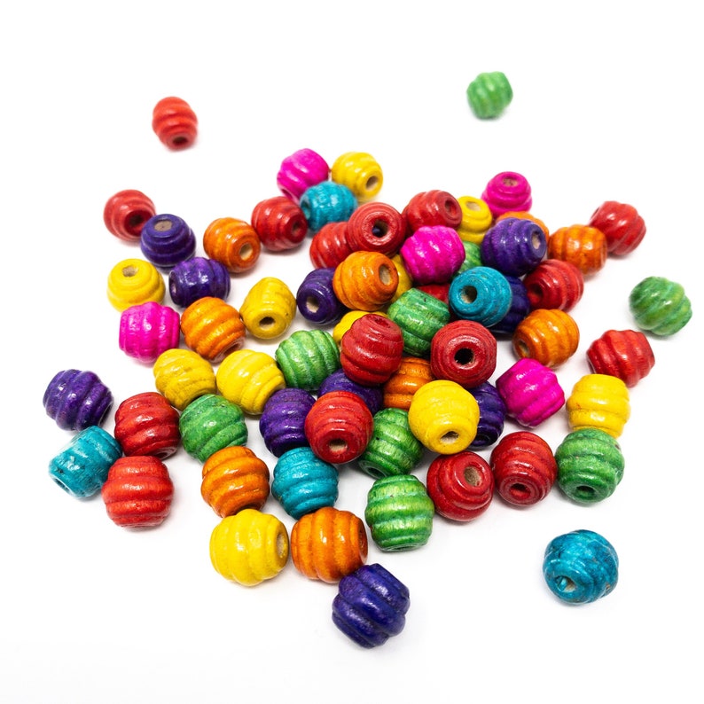 350 approx Bright Coloured 6 mm Clay Bead Spacers Average 1 mm Thick 2 mm Hole