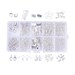 900 Piece Findings Kit For Jewellery Making In Organiser Pack. Silver, Gold & Bronze Colours. Head Pins, Jump Rings, Clasps, Earring Hooks. 