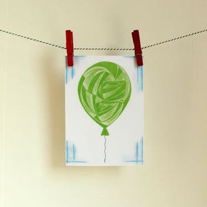 Postkaart Ballon - A6 Enkele kaart - Blanco wenskaart - Ansichtkaart - Verjaardagskaart - Felicitatiekaart - Kaart gerecycled papier.