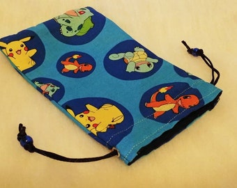 Pocket Monster Bubbles - Würfelbeutel - 100% Baumwolle - Zugband