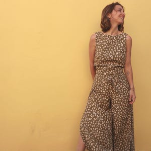 Pantalones cruzados - Leopardo caqui