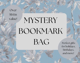 Bookmark Mystery Bag with Stickers, Crafting Surprise, Craft Storage Pouch, Unique Gift, Artsy Present, Handpainted Bookmarks