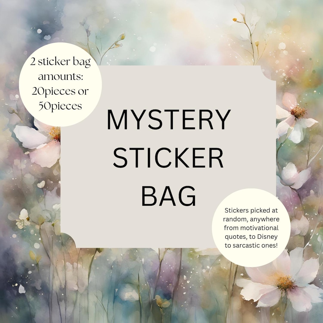 Mystery Sticker Pack – 20, 50, or 100 Random Stickers – Fun Gift for ...