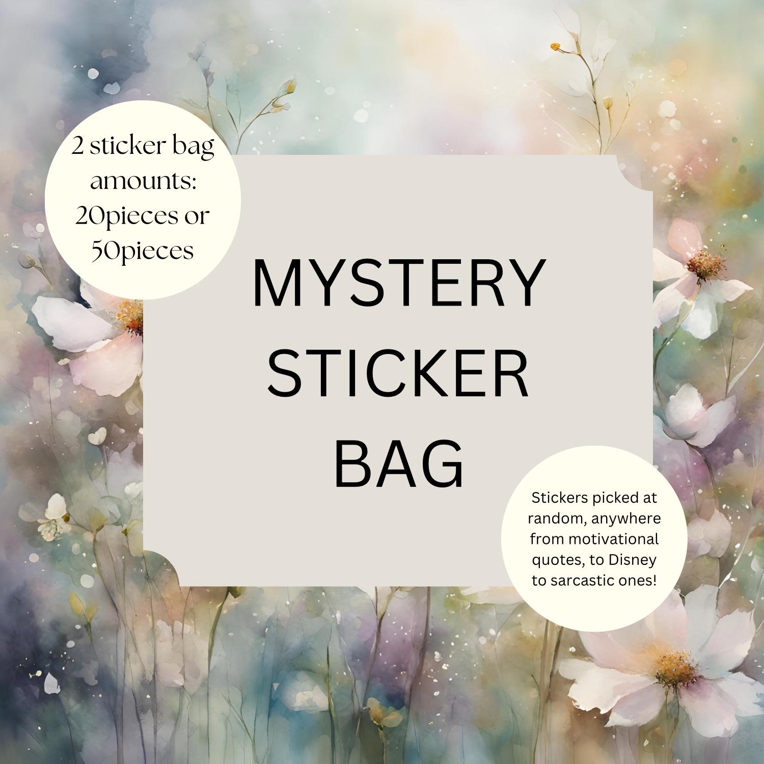 Mystery Sticker Pack – 20, 50, or 100 Random Stickers – Fun Gift for Sticker Lovers