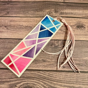 Laminated Watercolor Bookmark, Unique Handcrafted Bookmark, Colorful Reading Accessory, One-of-a-Kind Page Marker