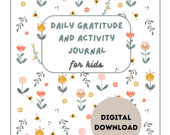 Kids Gratitude Journal Printable – 97-Page Activity Workbook – Summer Activity Book - Daily Prompts & Coloring Pages – Instant PDF Download