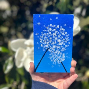 Dandelion Painting, Flower Artwork, Make a Wish Flower, Simply Aesthetic Art