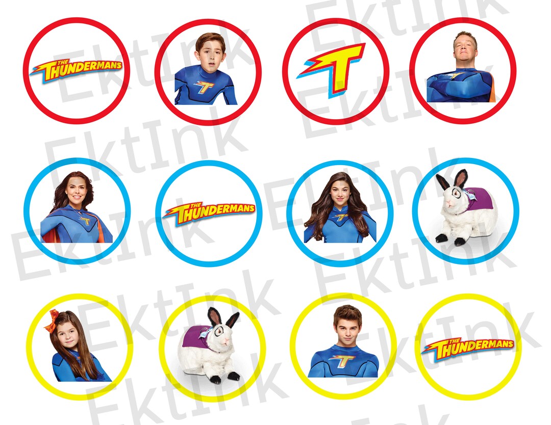 Digital Thundermans Cake Cupcake Cookie Toppers Decorations JPEG Etsy