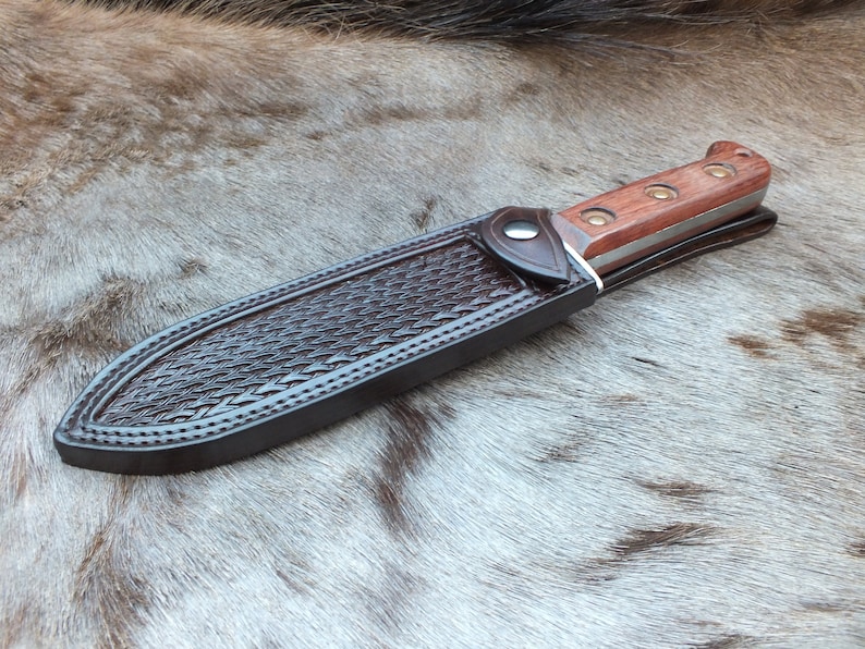 MOD Survival Knife Sheath Black or Brown New Basket Weave Etsy
