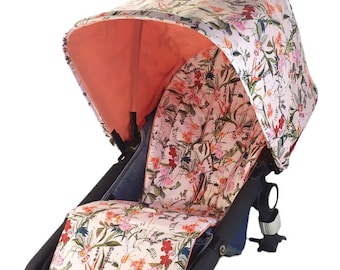 Custom Canopy Hood for Bugaboo Cameleon Fox Donkey Buffalo Bee3 Bee5 set  Babyzen Yoyo dachbezug zonnekap Seat liner